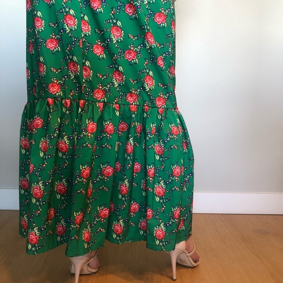 Batsheva-style green and floral dress 🌹 - Picture 6 of 9